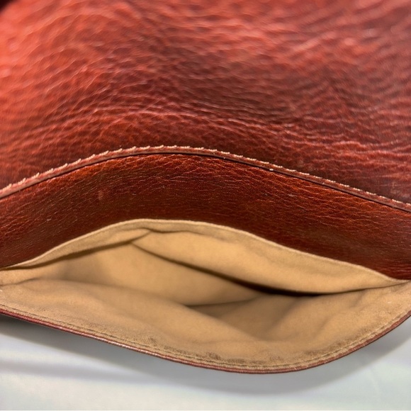 Vintage Liz Claiborne Brown Leather Shoulder Bag - Picture 12 of 15